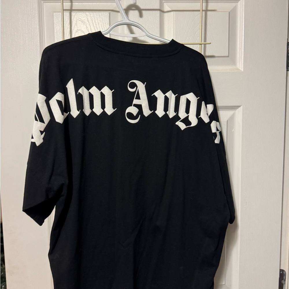 Palm Angels Black Tee with White Logo